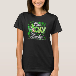 Camiseta Gnomo Cute One Lucky Teacher Rua Patrick S Day Sha