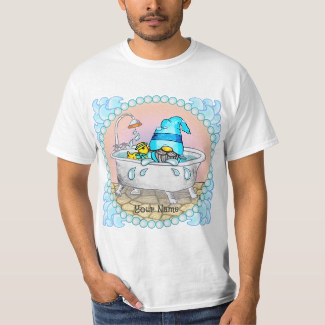 Camiseta Gnomo da hora do banho  (Frente)