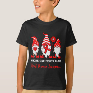 Camiseta Gnomo da Saúde do Coração Conscientização sobre Do