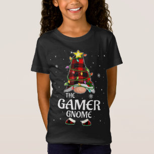 Camiseta Gnomo da Xadrez Vermelha Correspondendo ao Natal P