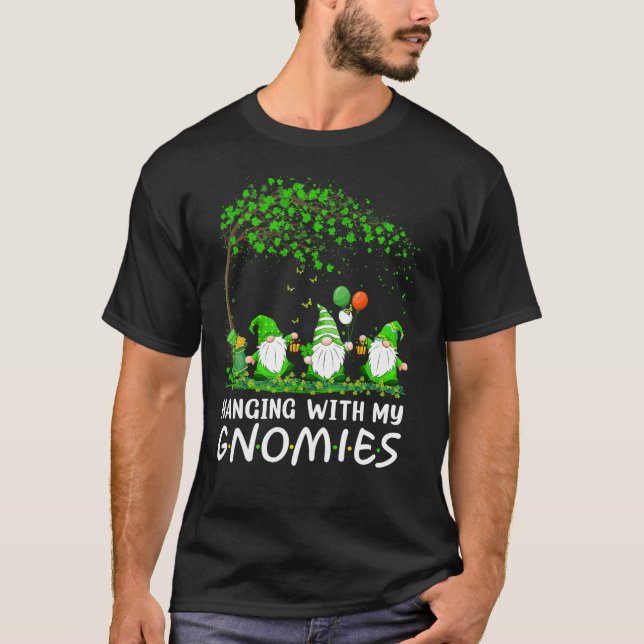Camiseta Gnomo de Dia de São Patrício com meu presunto de g (Frente)