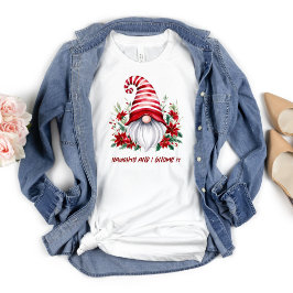 Camiseta Gnomo de Férias de Natal Engraçado Sarcástico