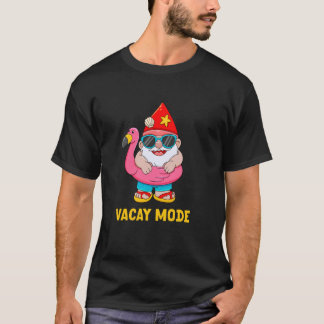 Camiseta Gnomo de Jardim Divertido Modo Férias Cruzeiro de
