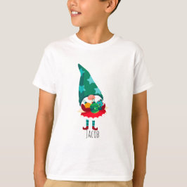 Camiseta Gnomo de Natal bonito com Enfeites de natal