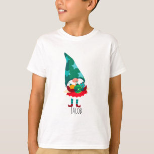 Camiseta Gnomo de Natal bonito com Enfeites de natal
