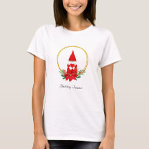 Gnomo de Natal Fofo em Coroa Dourada