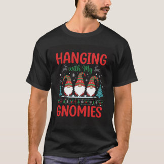 Camiseta Gnomo de Natal Gnômios Pendurados