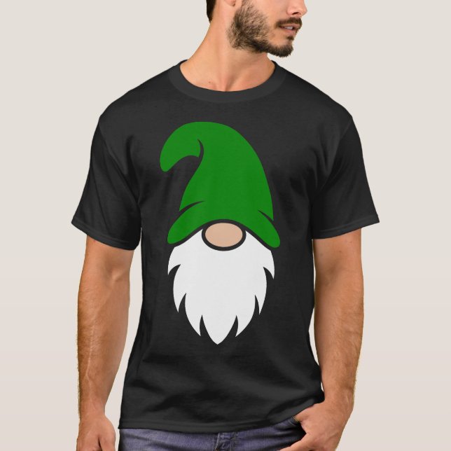 Camiseta Gnomo de Natal Verde Escuro (Frente)