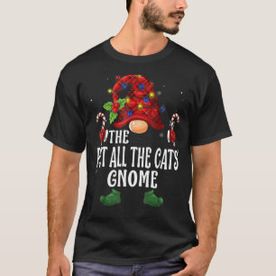 Camiseta Gnomo de Plaid de Búfalo de Todos os Gatos da Famí