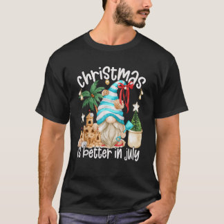 Camiseta Gnomo de Praia de Verão Fofo para Mulheres e Homen