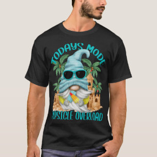 Camiseta Gnomo De Verão Engraçado Sob Palmeiras E S