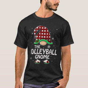 Camiseta Gnomo de Volei Búfalo Xadrez Vermelho Família Corr