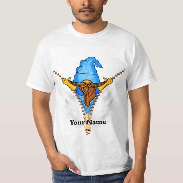 Camiseta Gnomo de Zíper Falso (Frente)