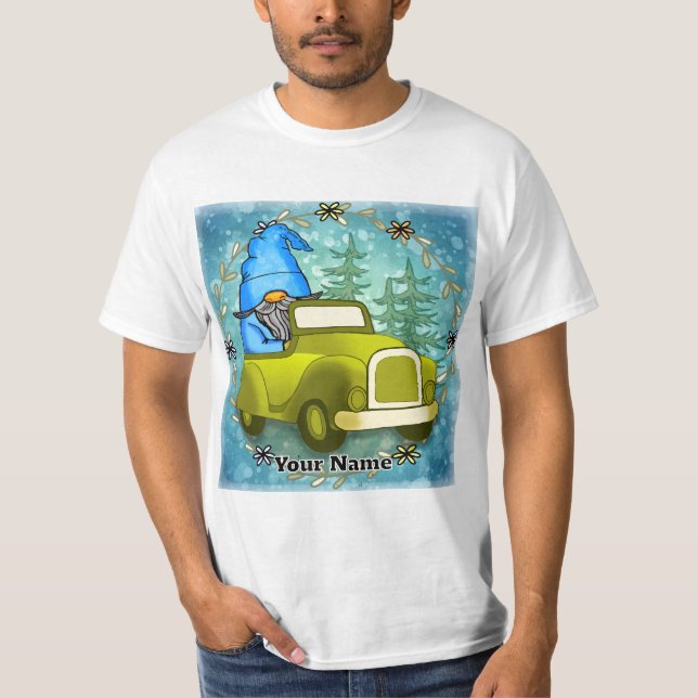 Camiseta Gnomo dirigindo carro (Frente)