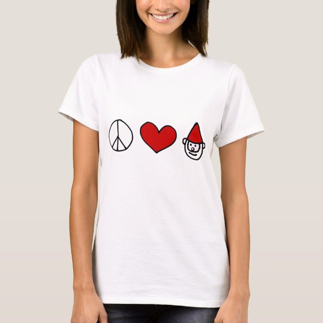 Camiseta Gnomo do amor da paz (Frente)