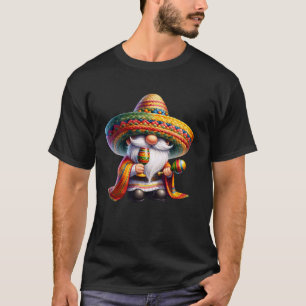Camiseta Gnomo do Cinco De Mayo para Professores Com Poncho