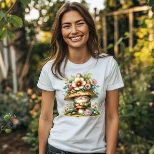 Camiseta Gnomo do Jardim de Aquarela Adorável