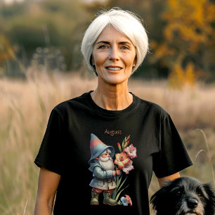 Camiseta Gnomo do Jardim do Mês de Nascimento Personalizado