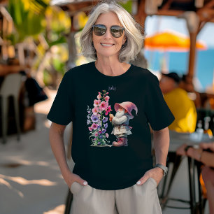 Camiseta Gnomo do Jardim do Mês de Nascimento Personalizado