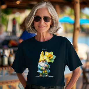 Camiseta Gnomo do Jardim do Mês de Nascimento Personalizado