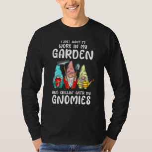 Camiseta Gnomo do Jardim Engraçado Com Meu Jardim dos Gnomo