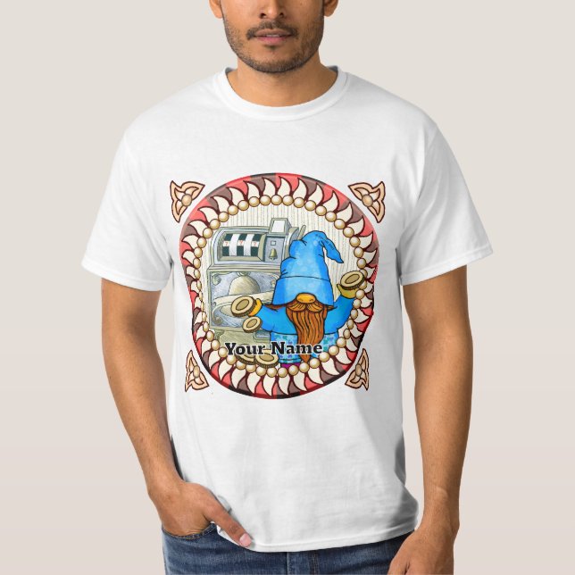 Camiseta Gnomo dos slots de celular (Frente)