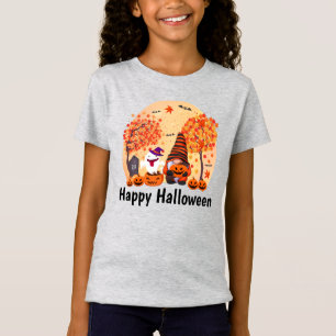 Camiseta Gnomo e fantasma bonitos do Halloween com SMS Girl