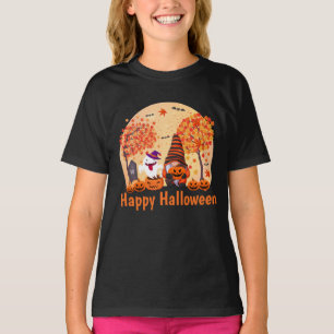 Camiseta Gnomo e fantasma bonitos do Halloween com SMS Girl