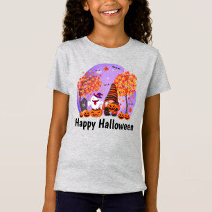 Camiseta Gnomo e fantasma bonitos do Halloween com SMS Girl