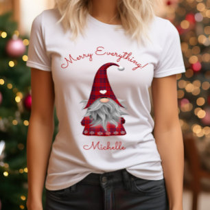 Camiseta Gnomo Elfo de Natal Fofo Rústico Alegre Tudo