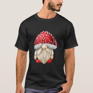 Camiseta Gnomo Engraçado Com Chapéu de Cogumelo Para Natal