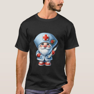 Camiseta Gnomo Engraçado Em Fantasia De Enfermeira Retro Co