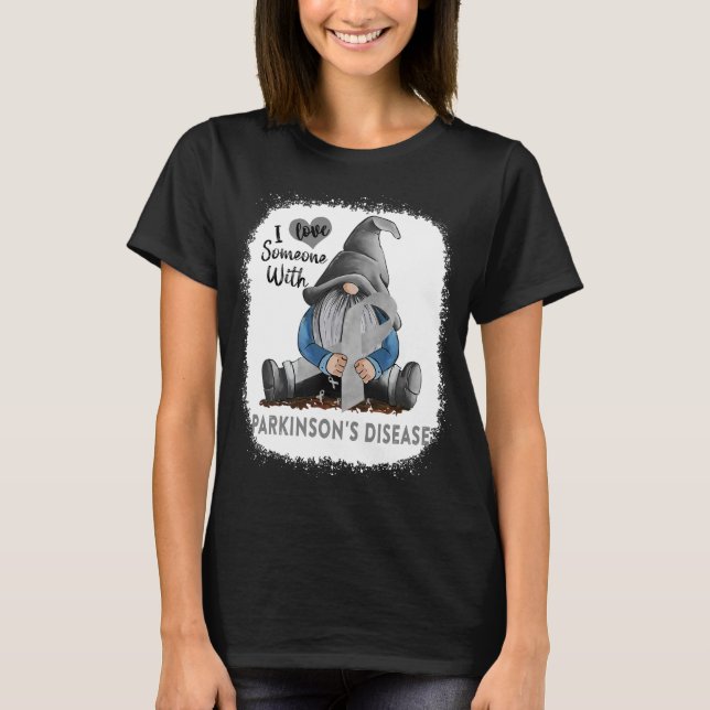 Camiseta Gnomo Eu Amo Alguém Com Doença De Parkinson (Frente)