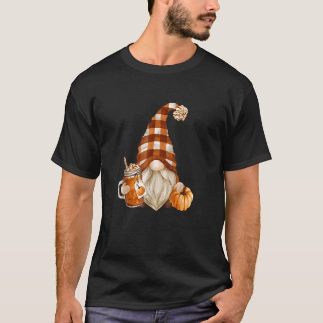 Camiseta Gnomo Feriado Bonito Para Ação De Graças Com Bomba (Frente)