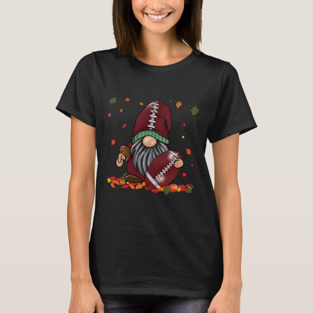 Camiseta Gnomo Futebol Season Thankdisso Fall Leaves Aut (Frente)