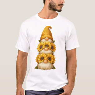 Camiseta Gnomo Girassol Sorrisos Escondidos Sob o Dourado