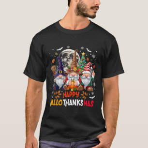 Camiseta Gnomo Hallothanksmas Dia das Bruxas Ação de Graças