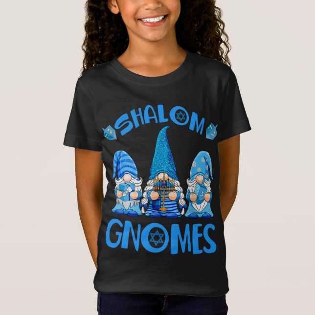 Camiseta Gnomo Hanukkah Engraçado Judeu Shalom Gnomos Chanu (Frente)