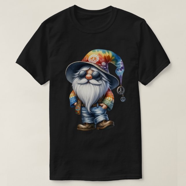 Camiseta Gnomo Hippie (Frente do Design)
