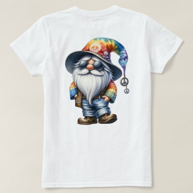 Camiseta Gnomo Hippie (Verso do Design)