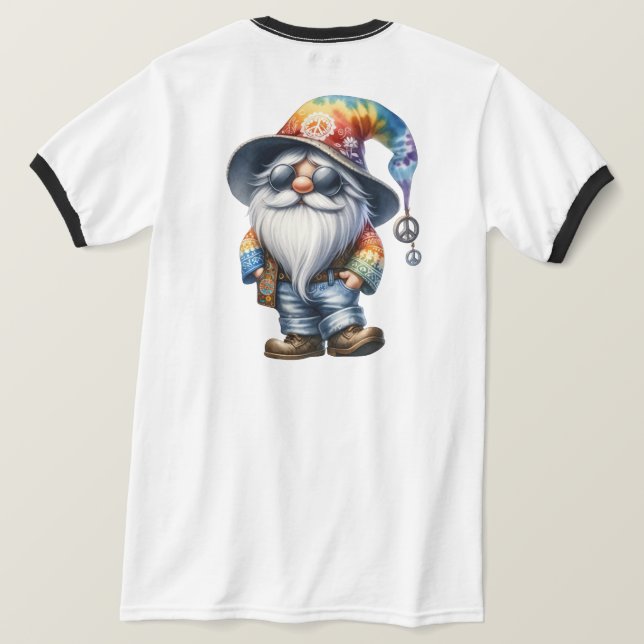 Camiseta Gnomo Hippie (Verso do Design)