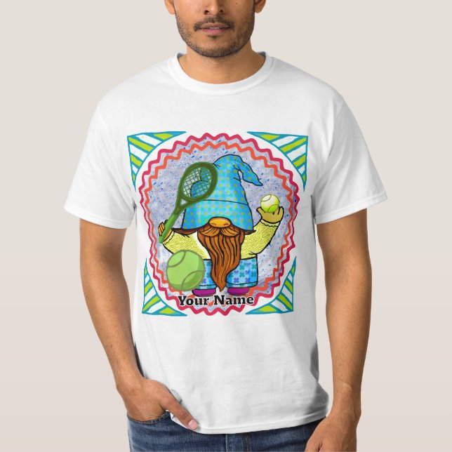 Camiseta Gnomo Jogando Tênis  (Frente)