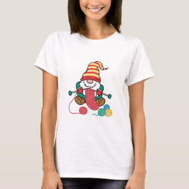 Camiseta Gnomo Knitter Cute Gift Gnomos Nórdicos