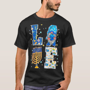 Camiseta Gnomo LOVE Hanukkah Dreidel Menorah Chanukah 2022