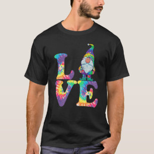 Camiseta Gnomo Love Hippie Gnomos Tie Dye Retro Style Vinta