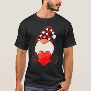 Camiseta Gnomo Love Red Xadrez Mulheres Meninas Namorados M