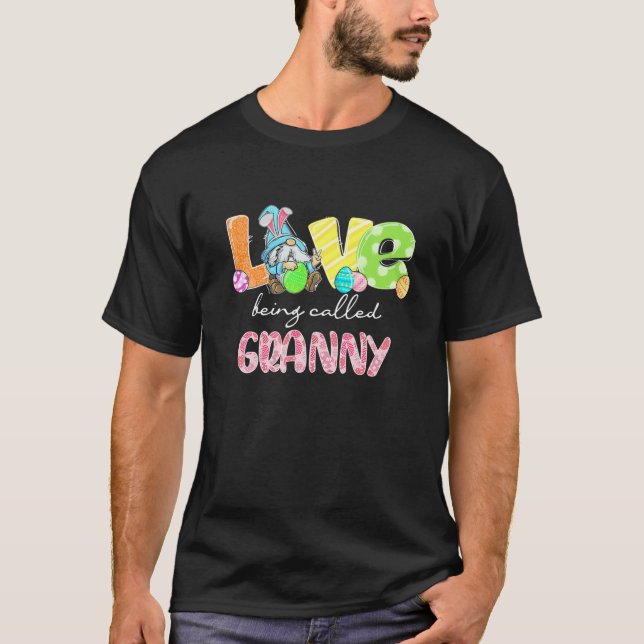 Camiseta Gnomo Love Ser Chamado de Granny Páscoa Day Family (Frente)