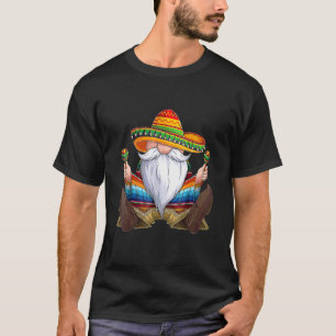 Camiseta Gnomo Mexicano Cinco de Mayo Serape Poncho Men Wom
