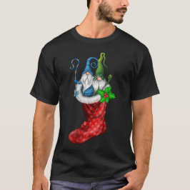 Camiseta Gnomo Na Festa De Natal Gnomo Da Família Pajamas E