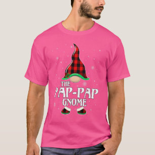 Camiseta Gnomo Pap-Pap Xadrez de Búfalo Família Corresponde